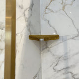 Corner Shelf X - Hjørnehylde - Brushed Gold - aloop design studio