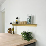 Shelf X - Væghylde - Brushed Gold - 595 x 150 mm - aloop design studio