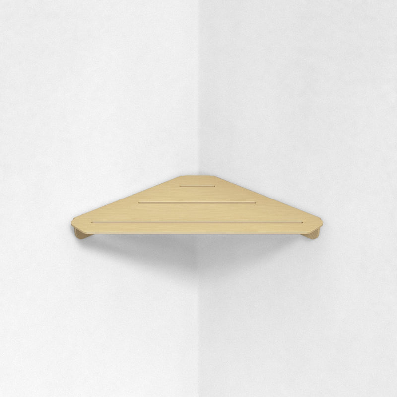 Corner Shelf X - Hjørnehylde - Brushed Gold - aloop design studio