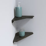 Corner Shelf X - Hjørnehylde - Charcoal Black - aloop design studio