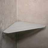 Corner Shelf X - Hjørnehylde - Matte Aluminum - aloop design studio