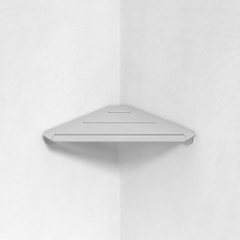 Corner Shelf Y - Hjørnehylde - Matte Aluminum - aloop design studio