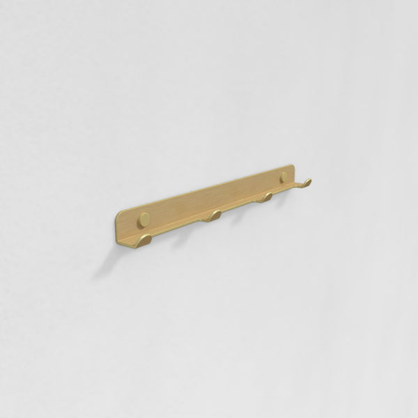 Hanger X4 - Knagerække - Brushed Gold - aloop design studio