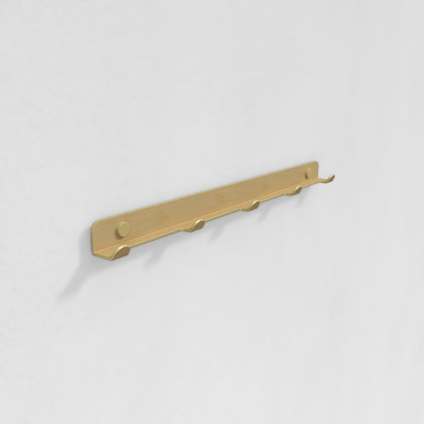 Hanger X5 - Knagerække - Brushed Gold - aloop design studio