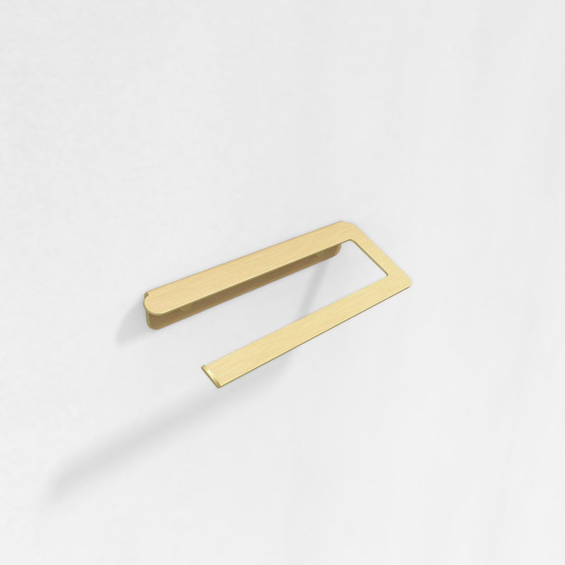 Paper Towel Holder X - Køkkenrulleholder - Brushed Gold - Venstre - aloop design studio