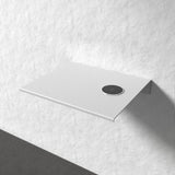 Sengebord med trådløs oplader - Væghylde - Hvid - Højre - aloop design studio