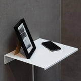 Sengebord med trådløs oplader - Væghylde - Hvid - Venstre - aloop design studio