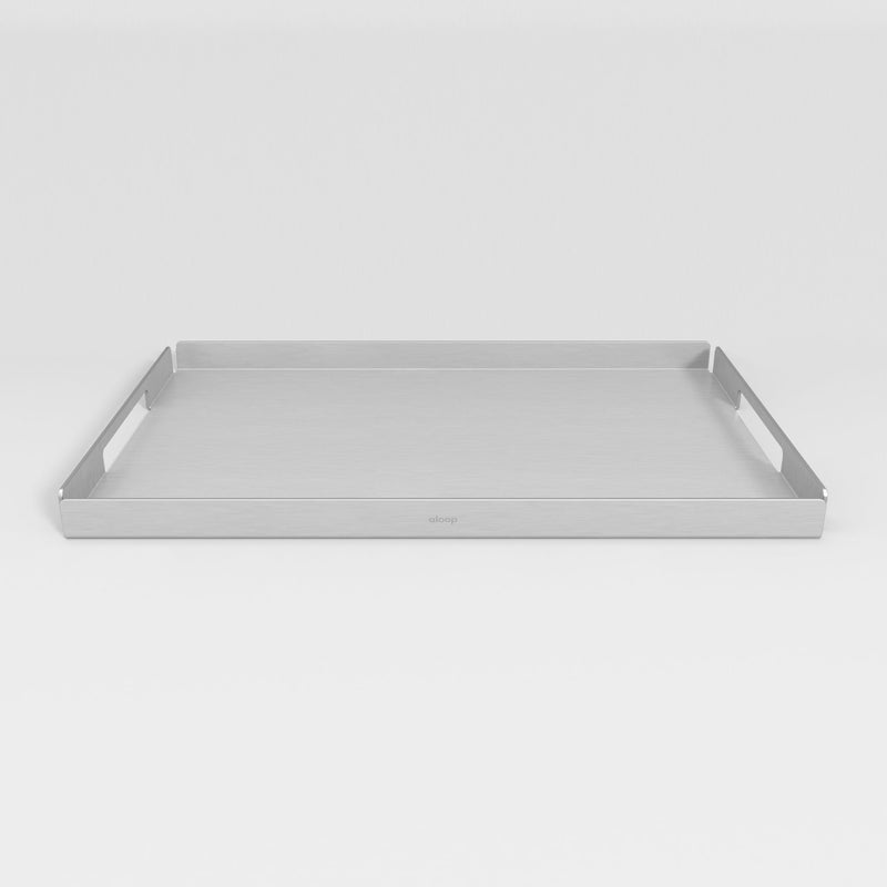 The Tray X Large - Bakke - Matte Aluminum - aloop design studio